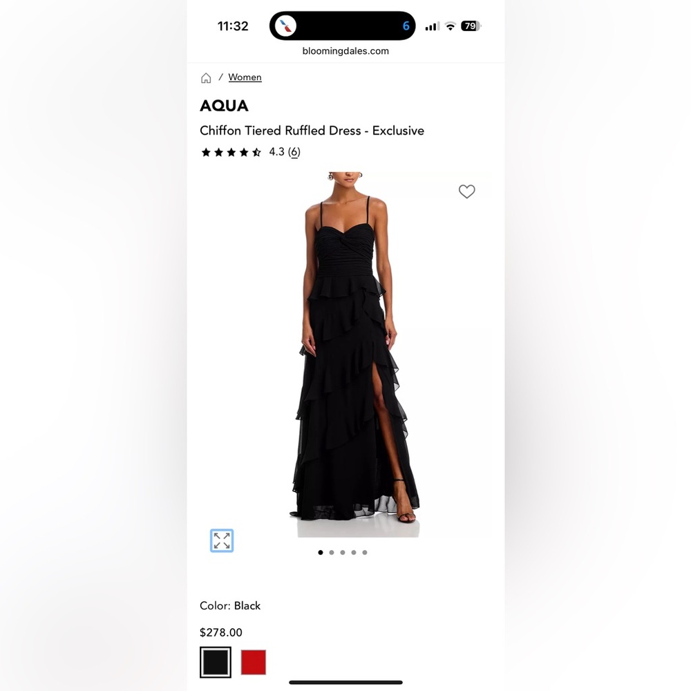 Aqua Elegant Black Tiered Dress